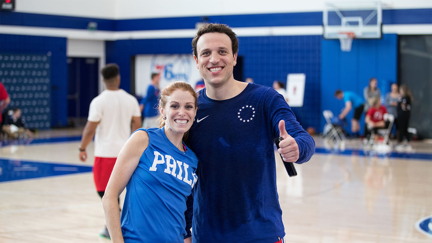 Fan with a player