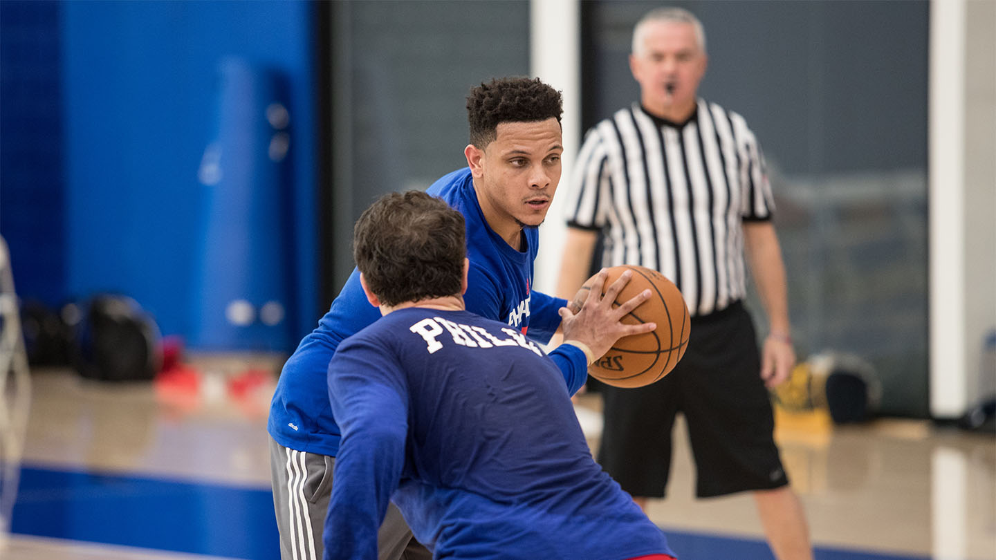 Players on the court